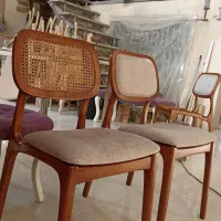 صندلی تمام چوب پشت حصیری