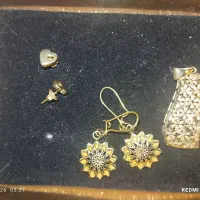 طلا نو و مستعمل، نیم ست طلا، گوشواره طلا، مدال طلا