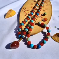 سرویس فیروزه و عقیق(دستبند و گردنبند)
