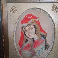تابلو کاردستی سوزن کاری قدیمی درحدنو