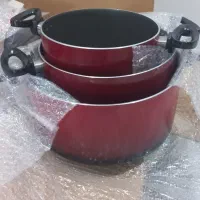 سرویس قابلمه تفلون ۶ پارچه کاملا نو ظرفیران
