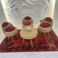 مبلمان / پاف / میز و صندلی حصیری یاس