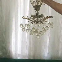 لوستر ۵شاخه طلایی در حد نو