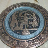ساعت دیوارکوب برنز و سینی و ضروف قدیمی آنتیک