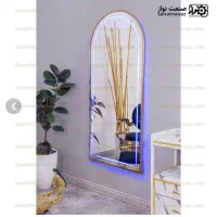 اینه بک لایت قاب طلایی