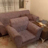 فرش 9متری ویترین چوبی مبل 7نفره ساعت ایستادع