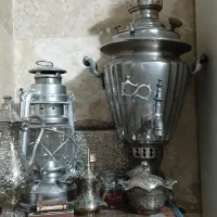 سماور ذغالی ورشو و چراغ نفتی یونیک