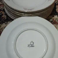 بشقاب گل میخک گل سرخی طلاکوب پیش دستی