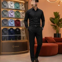 ۵۰%تخفیف پیراهن مردانه فلورما ترک و کرپ نخ مجلسی