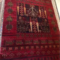 فرش طرح دستبافت ۴/۵متری زرشکی