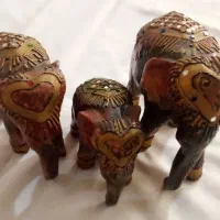 ساعت رومیزی فیل چوبی گلاب پاش روسی کتاب هزارویک شب