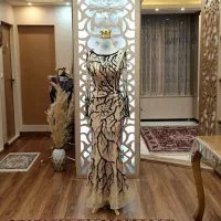 لباس مجلسی با پارچه فول کار شده سایز38 ـ40و42ظریف