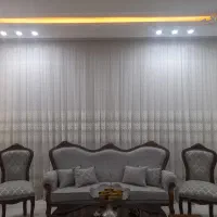 پرده پذیرایی تور خامه دوزی شده