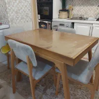 میز و صندلی ۴ نفر ه چوب راش
