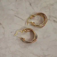 طلا در حد نو نو گوشواره حلقه ای