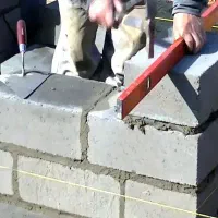دیوار بلوک چینی سیمان نرمه کفسازی شیب بندی