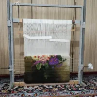 تابلو فرش نیمه کاره همراه تمام وسایل