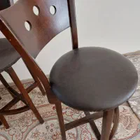 صندلی پایه بلندچوبی