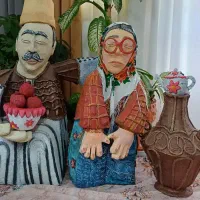 مجسمه پاپیه ماشه،مادربزرگ و پدربزرگ