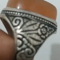 دوحلقه انگشترنقره قدیمی شرف الشمس وعقیق یمن اصل