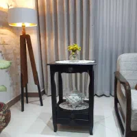 میز تلفن چوبی