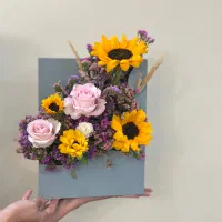 باکسگل بسیار زیبای رز و افتابگردون