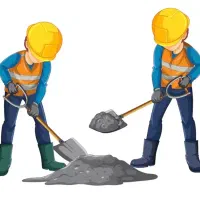 کارگر و بنای ساختمانی