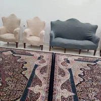 مبل سلطنتی۹نفره چوب راش سالم کاورشده