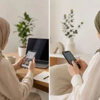 کار با گوشی مختص خانمها