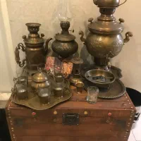 سماور برنجی وکلیه لوازم برنجی