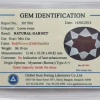 گارنت سرخ برمه اصل معدنی شناسنامه دار