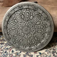 سینی مسی گل بوته جیقه .گل برجسته .