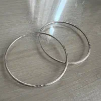 گوشواره حلقه ای بزرگ نقره