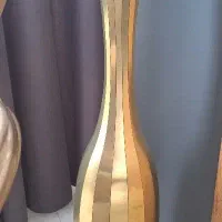 گلدان چوبی رنگ طلایی ، کاملا سالم ونو