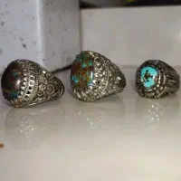 انگشتر فیروزه با روکش نقره