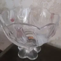 دو تا ظرف کریستال والتر گلس آلمانی طرح گل لاله
