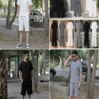 ست تیشرت و شلوارک مردانه لنین  سایزبندی L تا 3XL