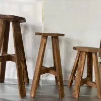 ‌پایه گلدان چوبی