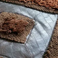 فرش چرم فانتزی ۴ متری به همراه پادری