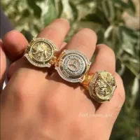 فروش 3 عدد انگشتر مردانه طلا شیک در حد نو
