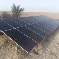 پنل خورشیدی، پمپ خورشیدی، چاه، آب، باغ