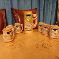 پارچ و لیوان ژاپنی قدیمی