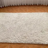 فرش ۴متری شگی رنگ کرم