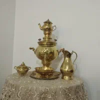 سرویس سماور ذغالی برنجی