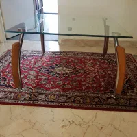 میز دو لایه شیشه ای مربعی