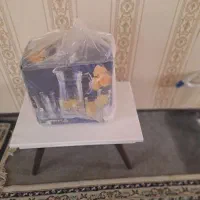 پارچه و لیوان کریستال
