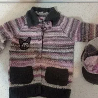 ژاکت و کلاه بافتنی