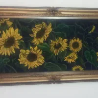 تابلو نقاشی مزرعه آفتاب گردان