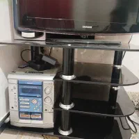 میز تلویزیون شیشه ای سالم