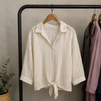 شومیز زنانه گره ای کنفی